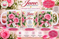 June Birth Flower Rose Mug | Pink Roses Bouquet, Birth Month Meaning