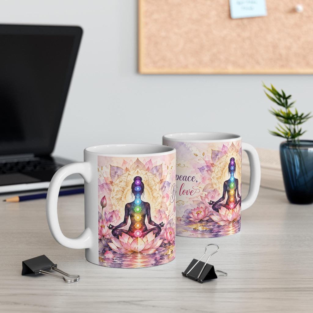 Breathe In Peace Breathe Out Love Meditation Mug
