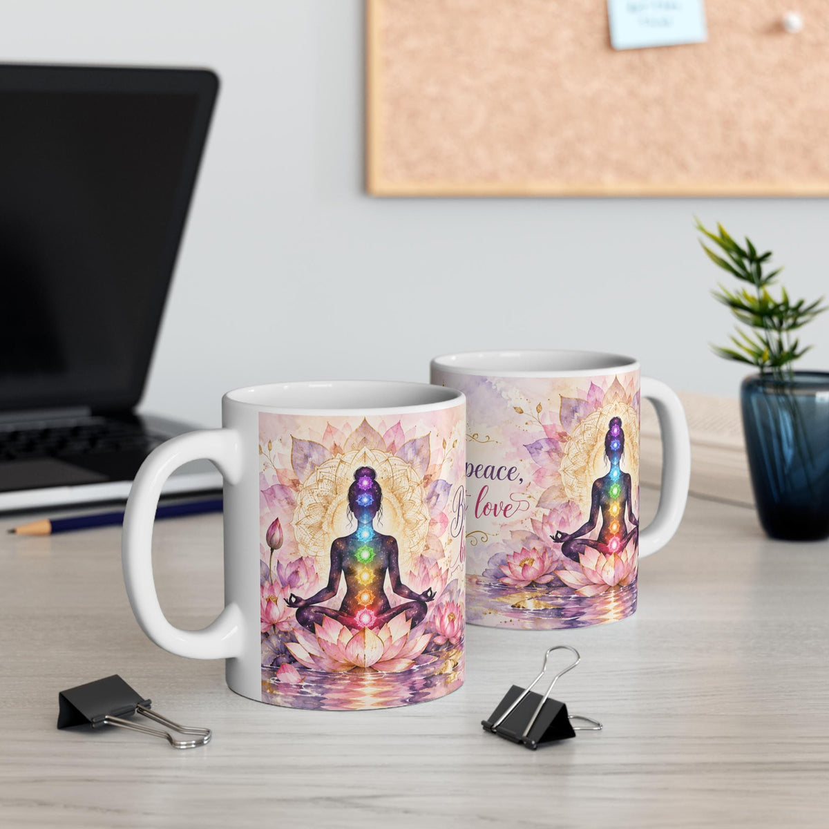 Breathe In Peace Breathe Out Love Meditation Mug