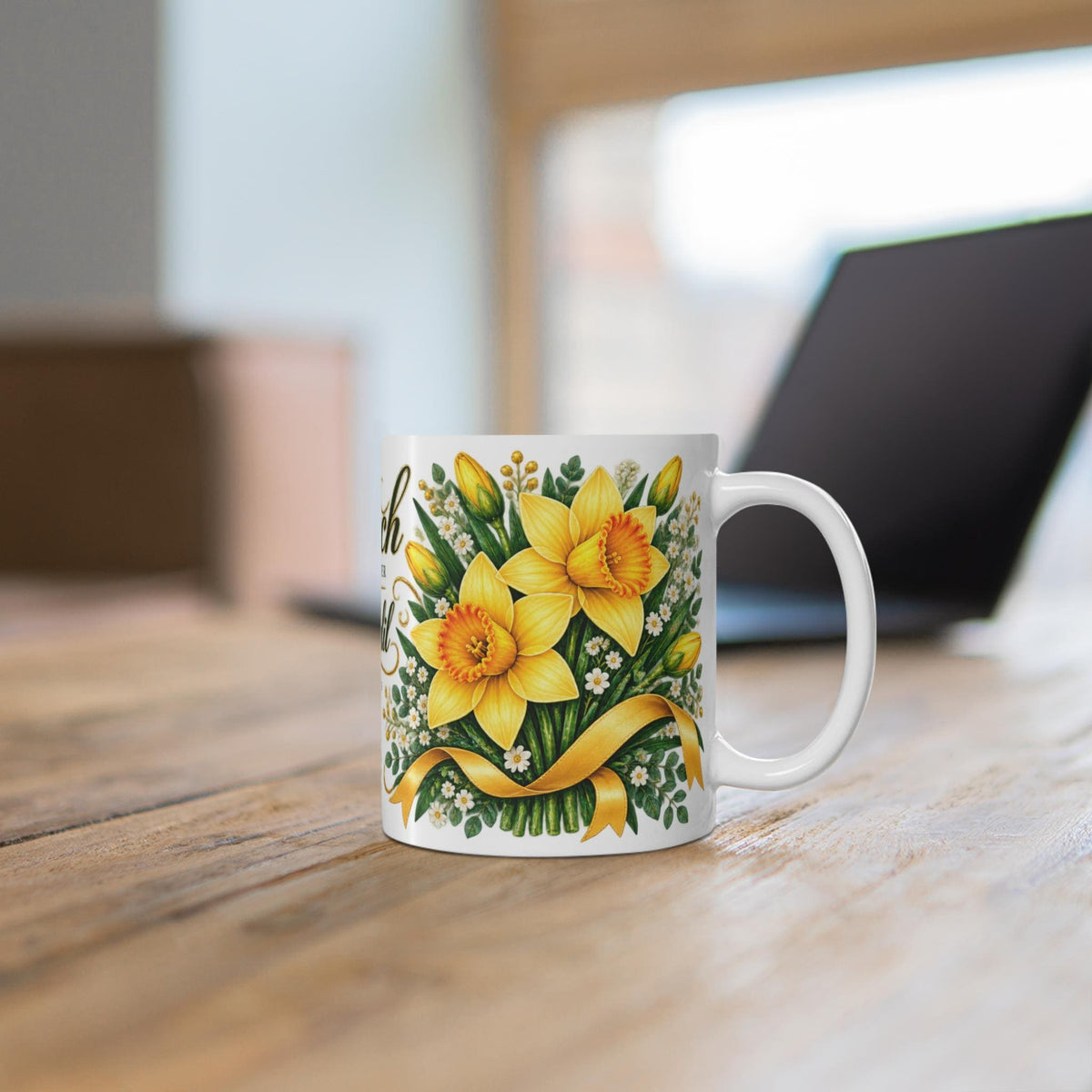 March Daffodil Birth Flower Mug | 11oz floral birthday bouquet