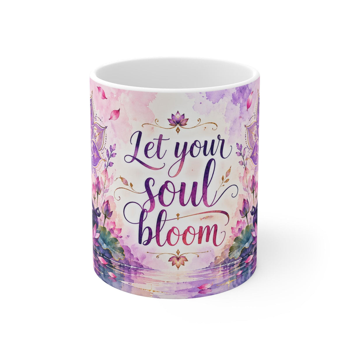 Let Your Soul Bloom mug | Chakra Meditation Floral 11oz