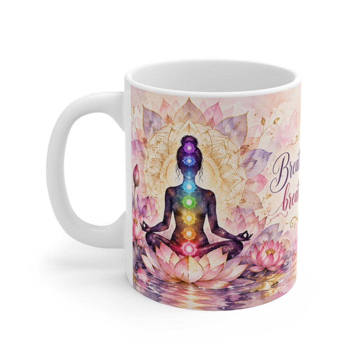 Breathe In Peace Breathe Out Love Meditation Mug