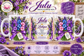 July Larkspur Mug | Birth Flower Bouquet, Floral Birthmonth Coffee Cup