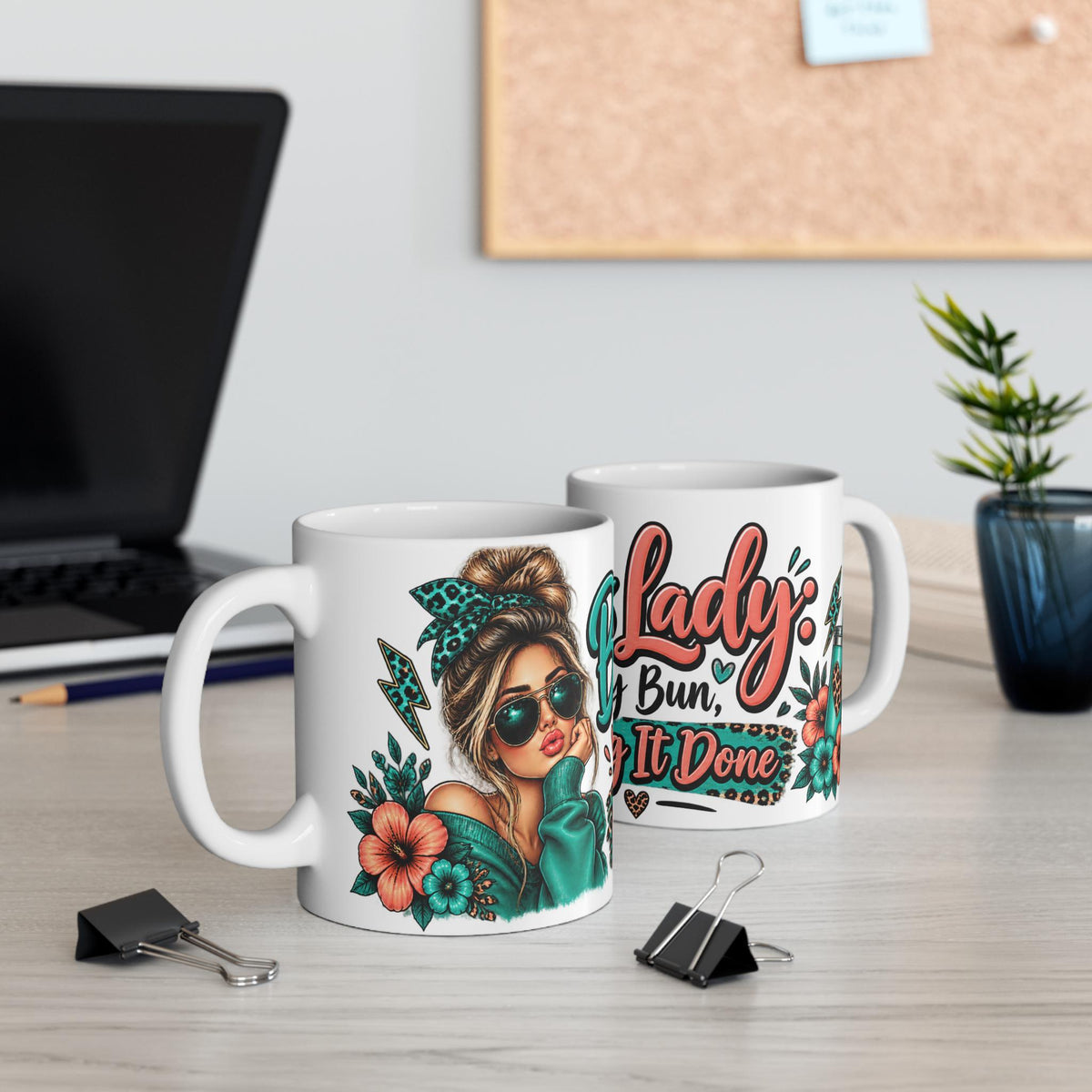 Boss Lady Messy Bun Getting It Done Mug
