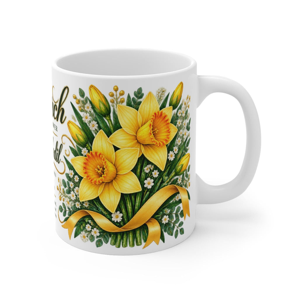 March Daffodil Birth Flower Mug | 11oz floral birthday bouquet