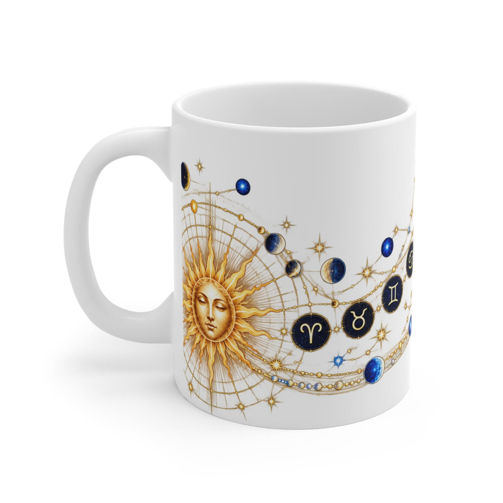 Zodiac Constellation and Sun Design Mug