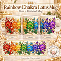 Rainbow Lotus Floral Mug | Colorful Lotus Flower Design