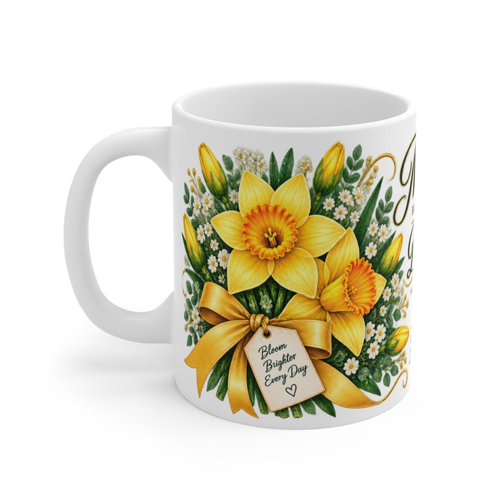 March Daffodil Birth Flower Mug | 11oz floral birthday bouquet