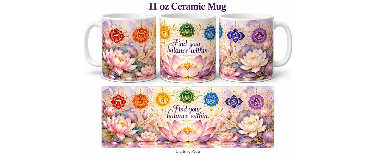 Chakra Lotus Flower Find Your Balance Within Mug