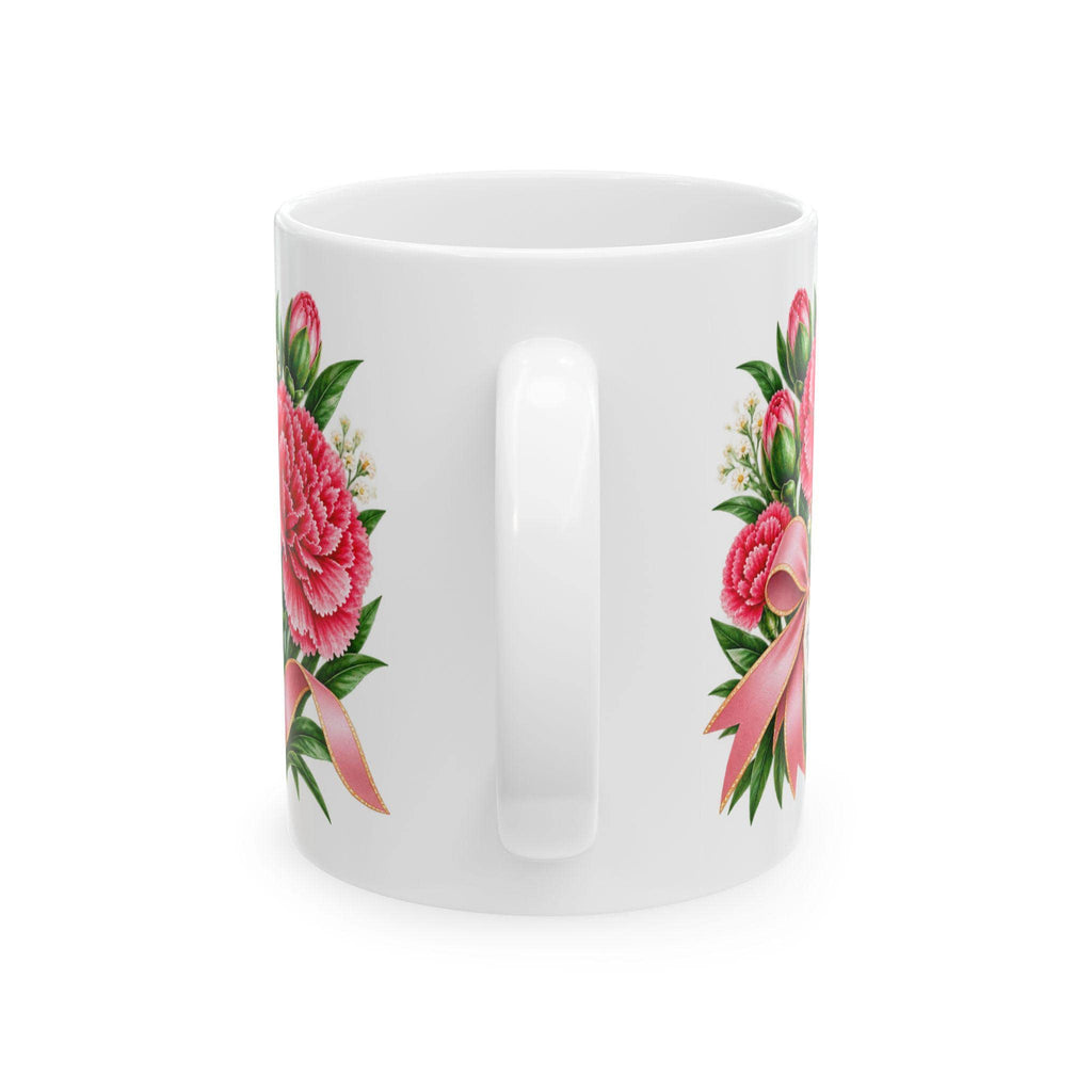 January Birth Flower Carnation Mug | Floral Birth Month Coffee Cup