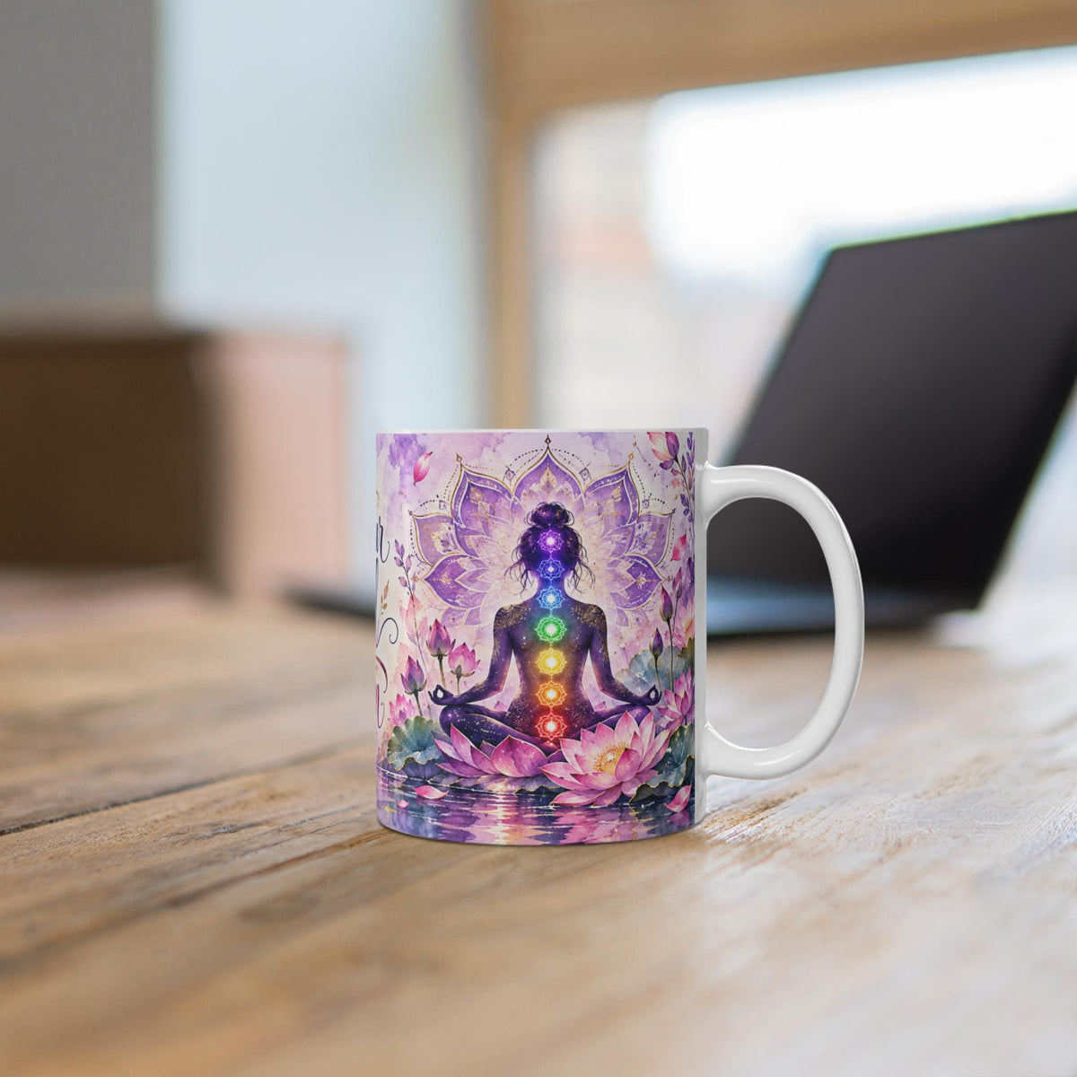 Let Your Soul Bloom mug | Chakra Meditation Floral 11oz