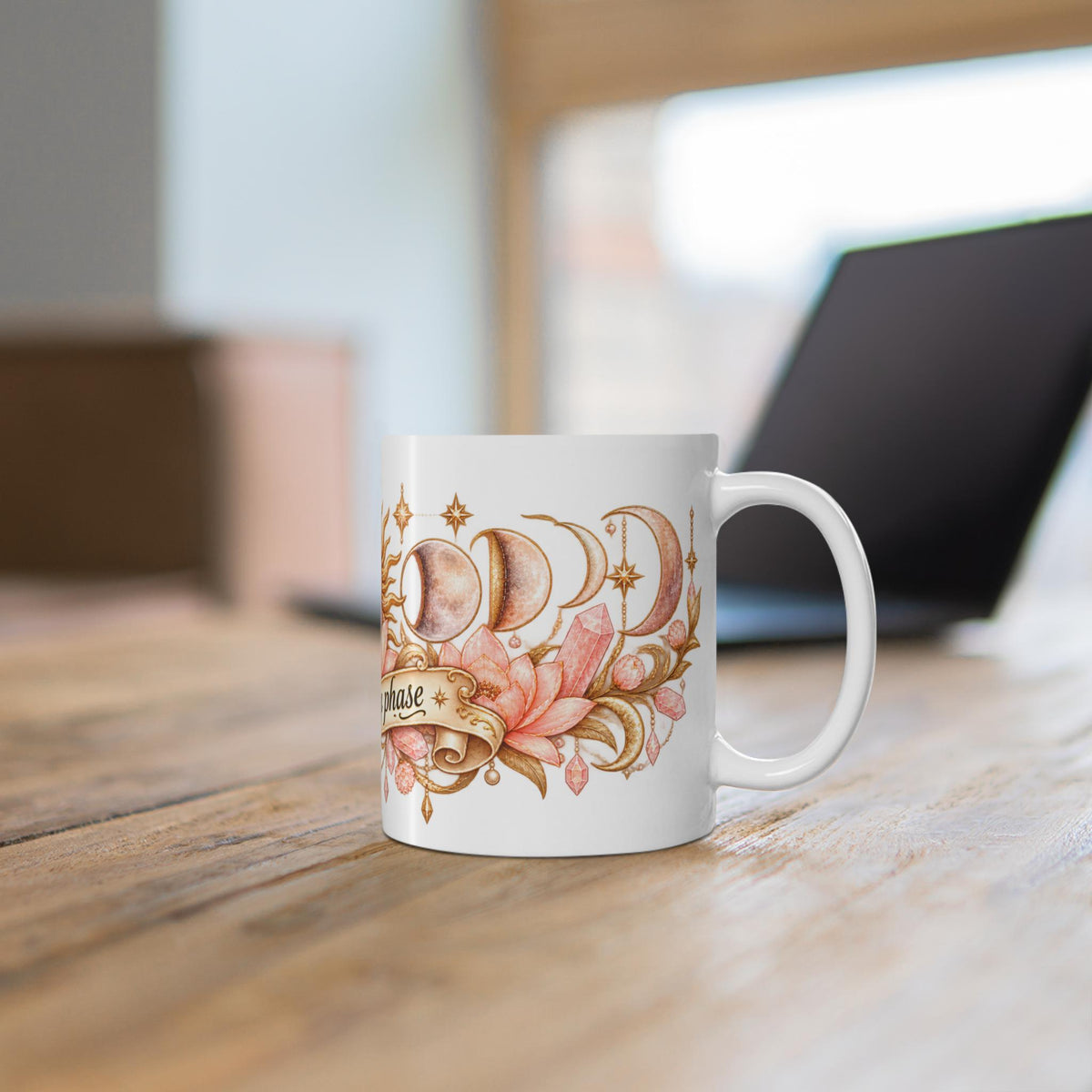 Moon Phase Lotus Embrace Every Phase Mug