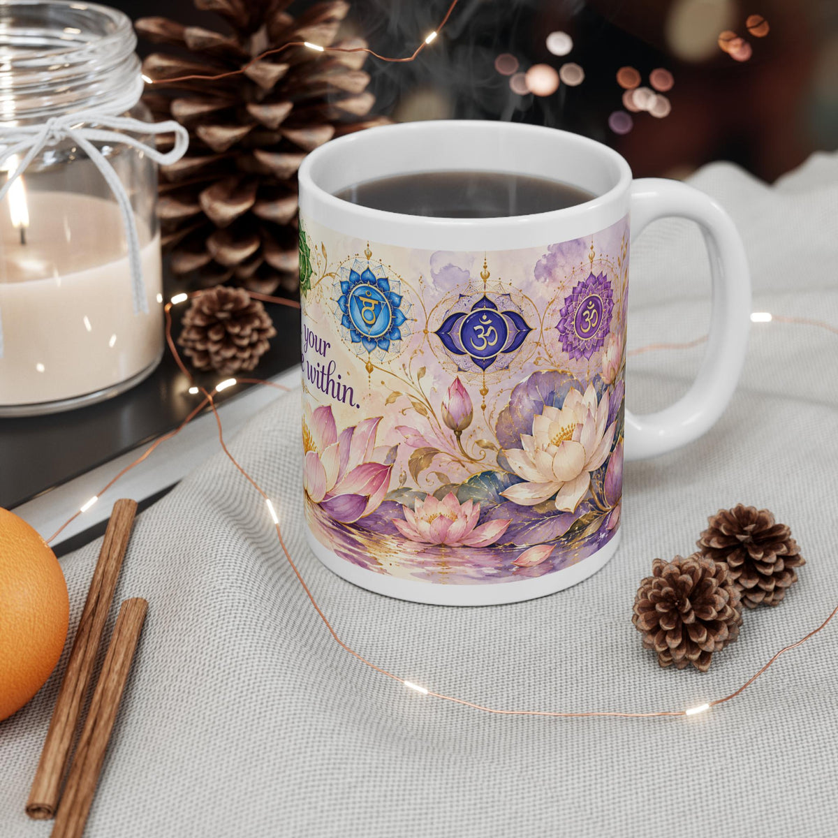 Chakra Lotus Flower Find Your Balance Within Mug